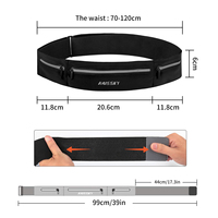 HAISSKY pitna sportowa torba do biegania Ultra cienki zamek błyskawiczny kieszonkowy portfel etui saszetka biodrowa składana kolarstwo na świeżym powietrzu 6